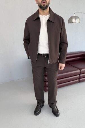 Ceket Pantalon Takım Kahverengi TK1001