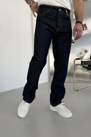 Lacivert Su yıkama Baggy Jean JNBG1001