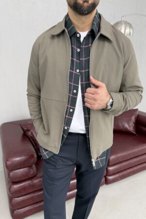 Yeşil Renk gizli Cep  Mevsimlik Ceket CK1003