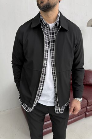 Siyah Renk gizli Cep  Mevsimlik Ceket CK1003