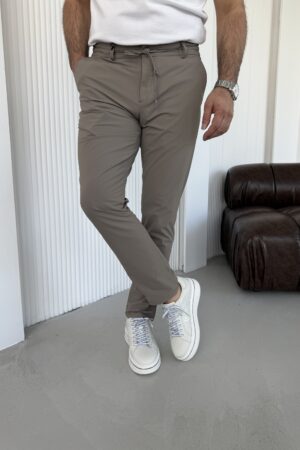 Koyu Bej Rengi full likralı ithal kumaş İTH1001