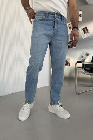 Buz Mavisi Taşlamalı Boyfrend jean BYF403