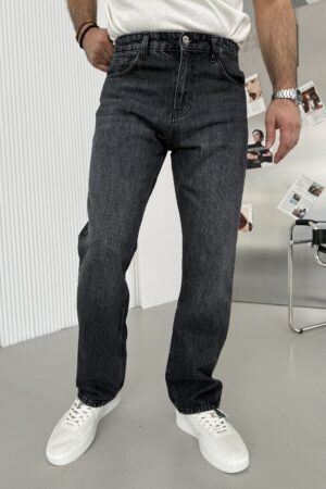 Antrasit Gri Taşlamalı Baggy Jean BG873