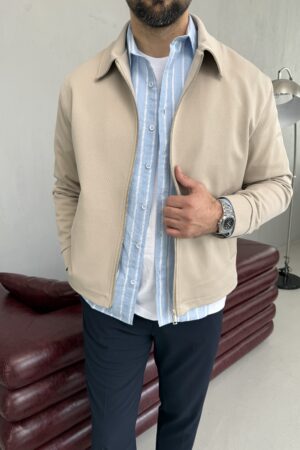 Bej Rengi Gabardin Mevsimlik Ceket